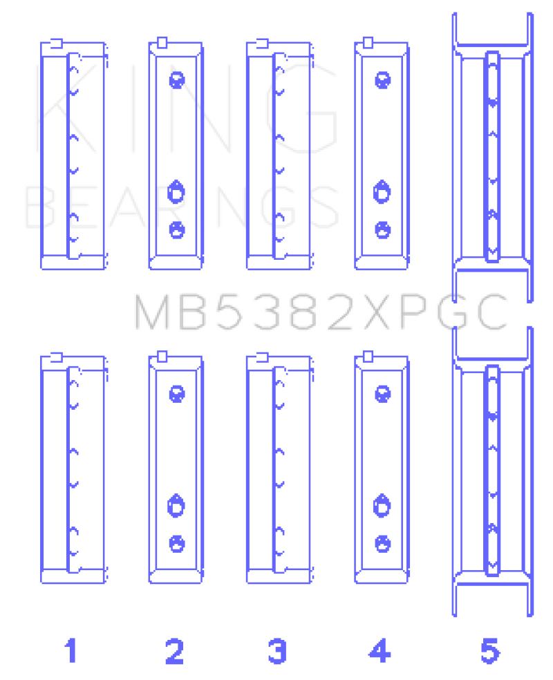 King Subaru EJ20/EJ22/EJ25 Including Turbo (Size .026) pMaxKote Performance Main Bearing Set-thumbmail-1