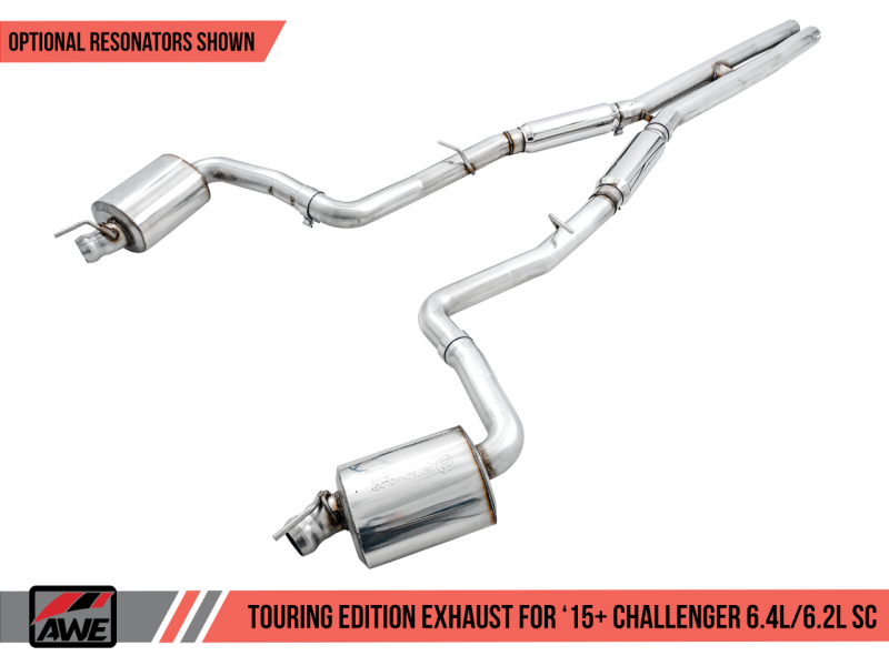 AWE Tuning 2015+ Dodge Challenger 6.4L/6.2L Non-Resonated Touring Edition Exhaust - Use Stock Tips-thumbmail-5