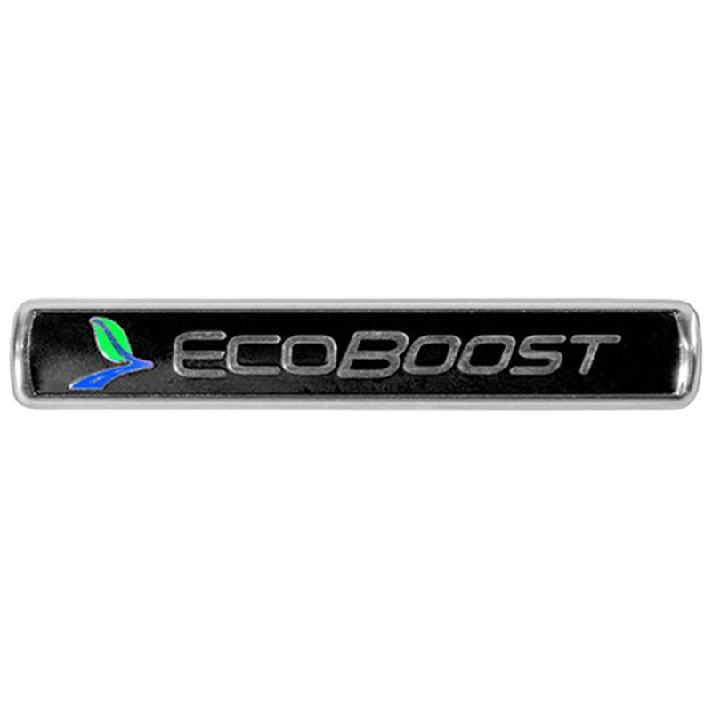Ford Racing Black/Silver EcoBoost Emblem 3-1/2in x 9/16in - Set of 2-thumbmail-1