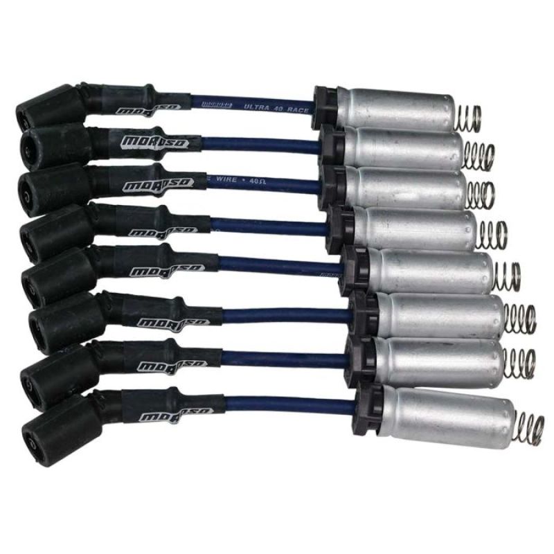 Moroso GM LS Ignition Wire Set - Ultra 40 - Unsleeved - Coil-On- 8in Wire - Blue-thumbmail-1