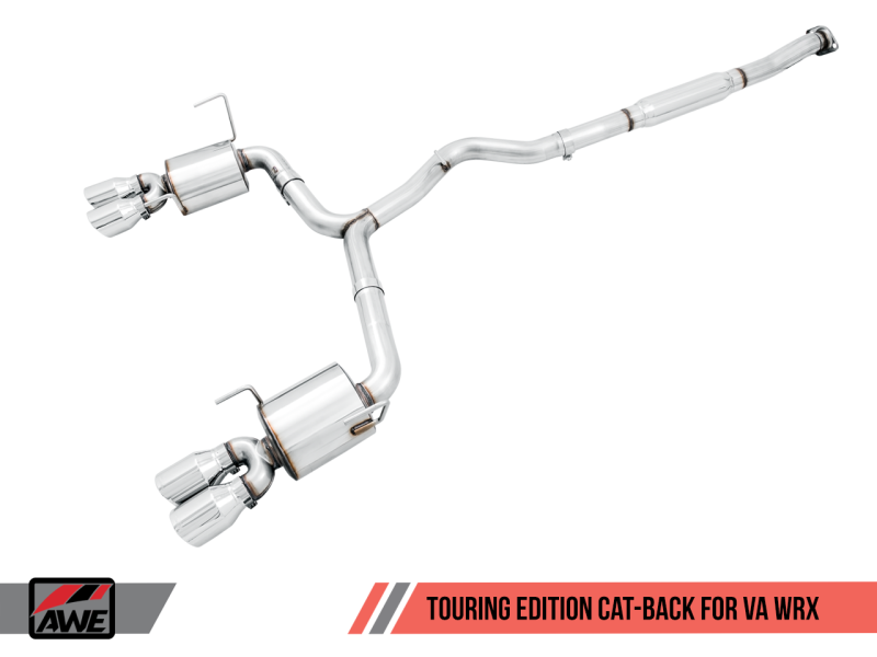 AWE Tuning 2015+ Subaru WRX VA Sedan Touring Edition Exhaust - Chrome Silver Tips (102mm)-thumbmail-2