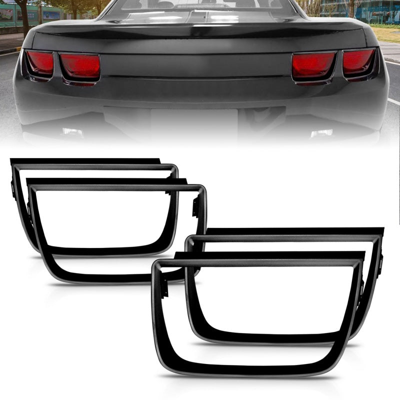 ANZO Taillight Bezels 2010-2013 Chevrolet Camaro Taillight Bezels - 4pc Flat Black-thumbmail-4