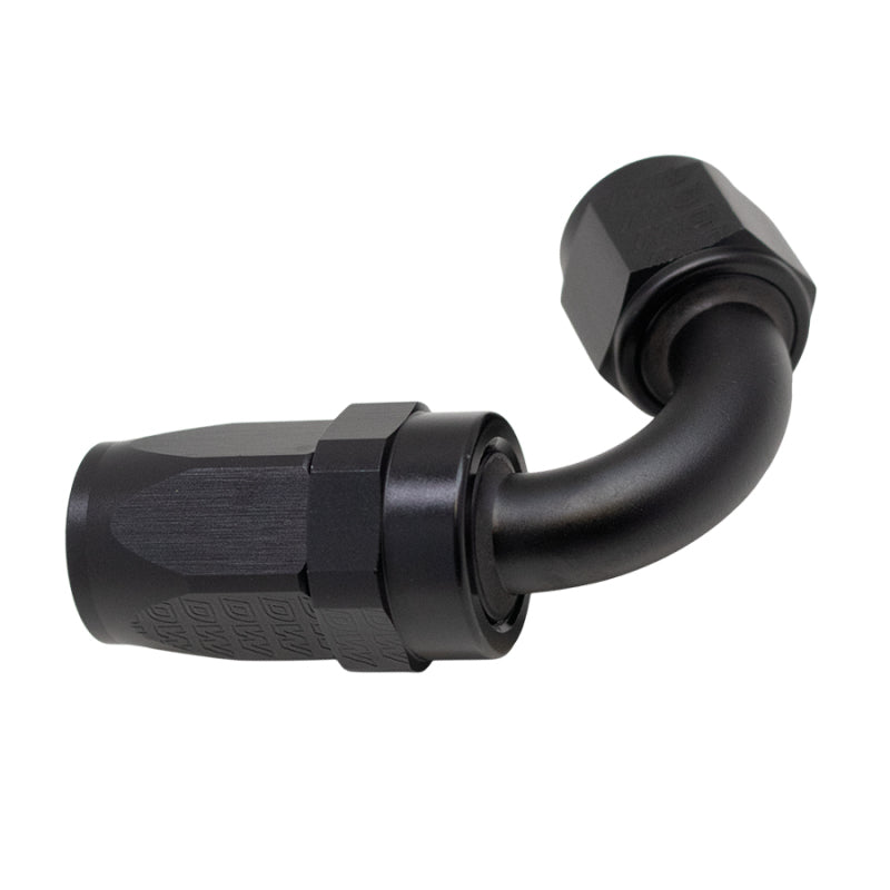 DeatschWerks 8 AN Female Flare Swivel 120-Degree Hose End CPE - Anodized Matte Black-thumbmail-1
