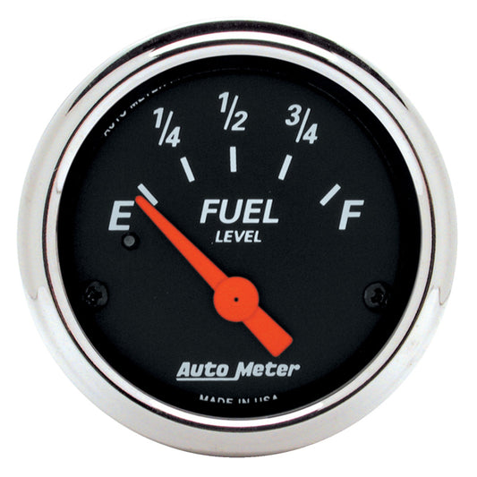 Autometer Designer Black  2-1/16in Black Fuel Level Gauge