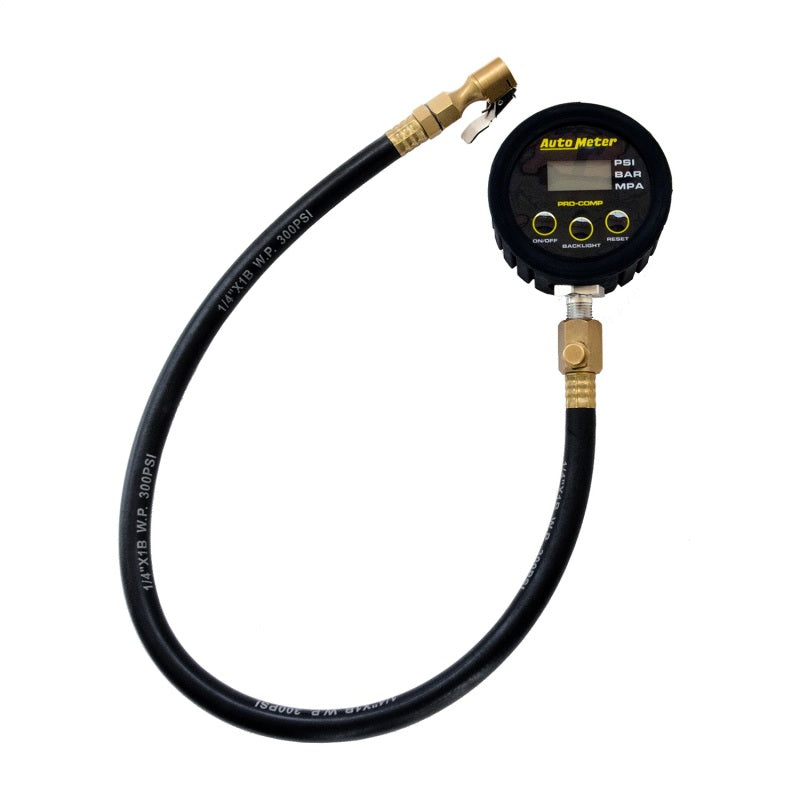 Autometer 0-50PSI Race Digital Tire Pressure Gauge w/ 25in Hose-thumbmail-1