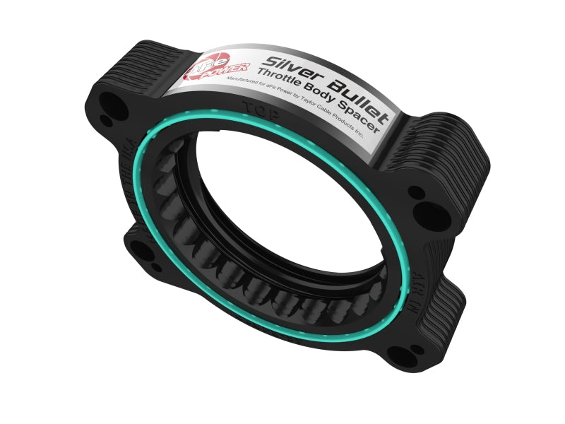 aFe 2020 Vette C8 Silver Bullet Aluminum Throttle Body Spacer / Works With Factory Intake Only - Blk-thumbmail-4