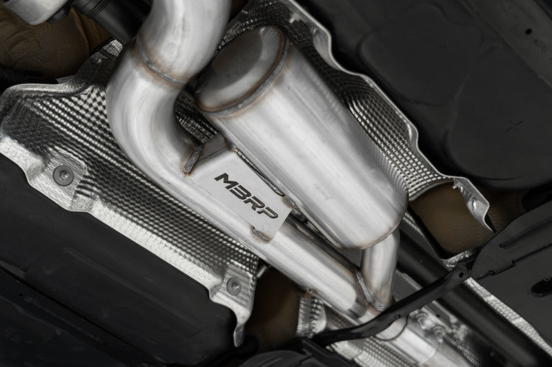 MBRP 2022 Volkswagon Golf R MK8 3in Cat-Back Quad Rear w/ Carbon Fiber Tips Valve Delete Exhaust-thumbmail-4