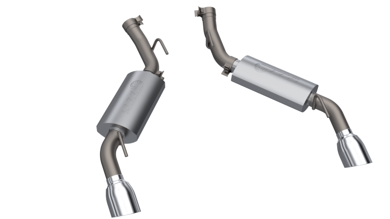 QTP 14-15 Chevrolet Camaro SS 6.2L 304SS AR3 Axle Back Exhaust w/4.5in Tips-thumbmail-2