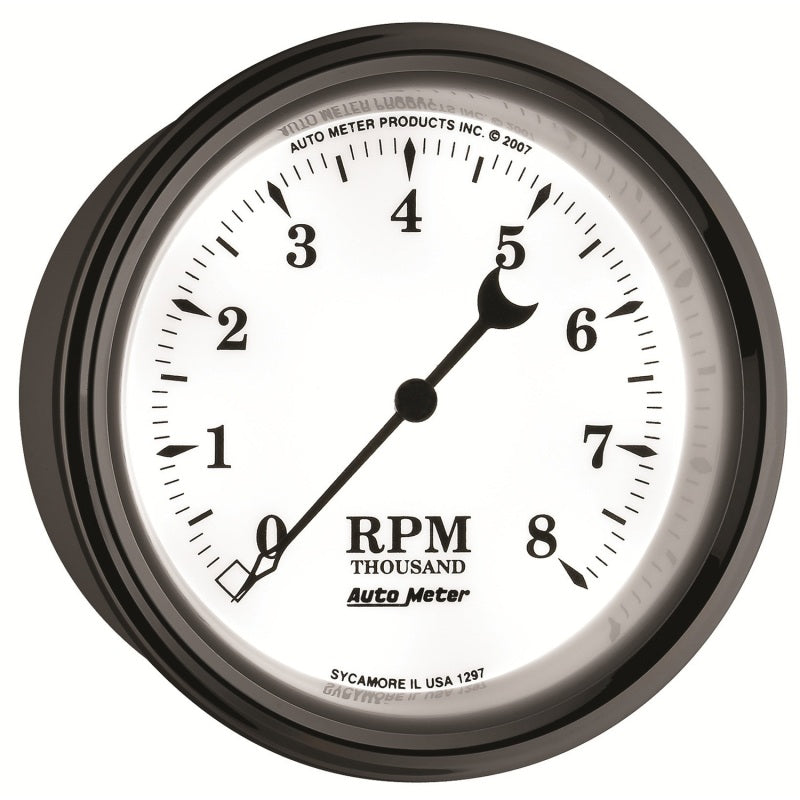 AutoMeter Gauge Tachometer 3-3/8in. 8K RPM In-Dash Old Tyme White II-thumbmail-5