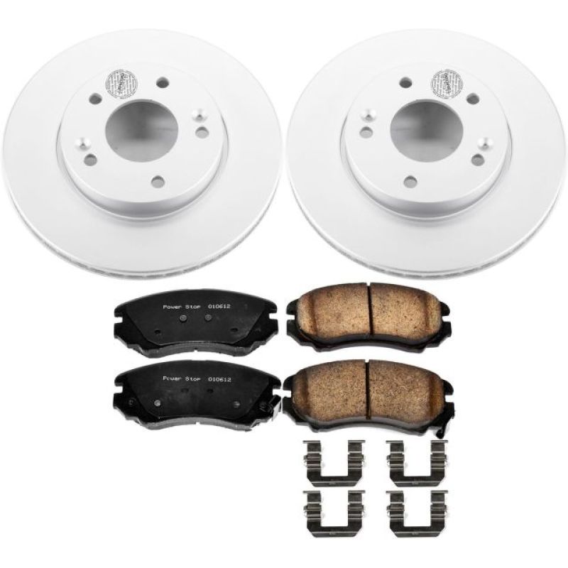 Power Stop 10-11 Kia Soul Front Z17 Evolution Geomet Coated Brake Kit-thumbmail-1