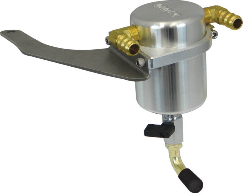 Moroso 15-17 Ford Mustang GT Air/Oil Separator Catch Can - Large Body - Billet Aluminum-thumbmail-1