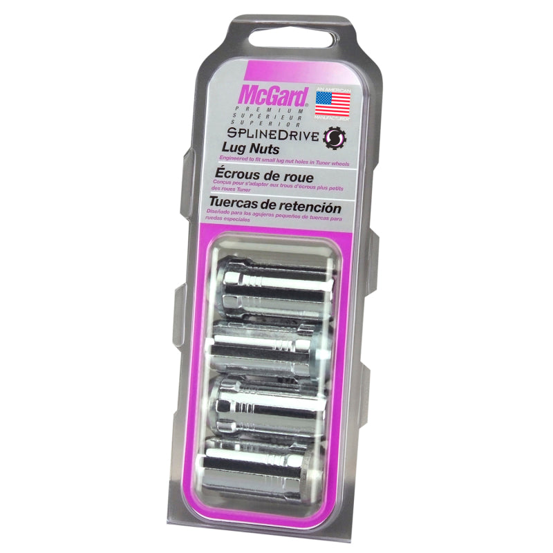 McGard SplineDrive Lug Nut (Cone Seat) M14X1.5 / 1.648in. Length (4-Pack) - Chrome (Req. Tool)-thumbmail-6