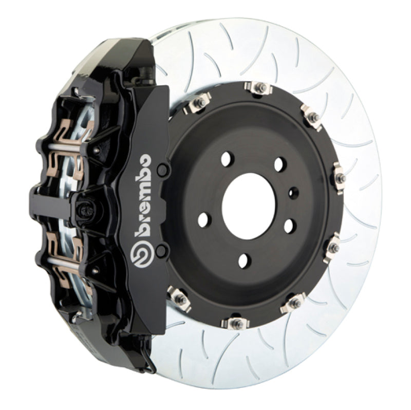 Brembo 14+ Model S AWD w/ DC (Excl Plaid) Fr GT BBK 6Pis Cast 380x34 2pc Rtr Slot Type3-Black-thumbmail-1