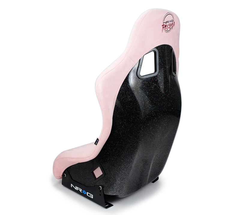 NRG FRP Bucket Seat Prisma Edition w/ Pearlized Back and Pink Alcantara (Medium)-thumbmail-2