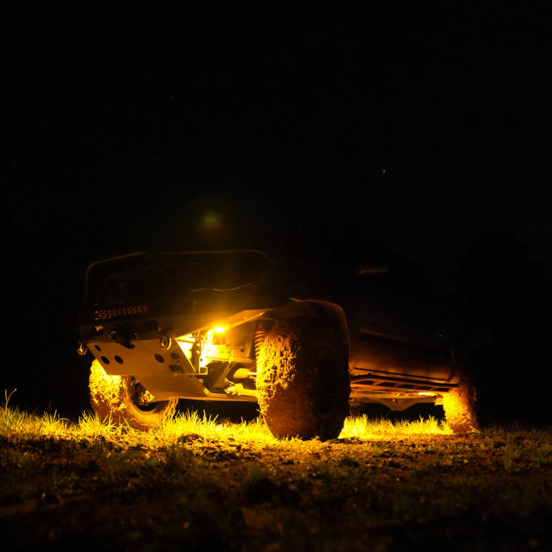 KC HiLiTES Cyclone V2 2.2in. LED Accessory Light 5w Flood Beam (Single) - Amber Lens-thumbmail-2