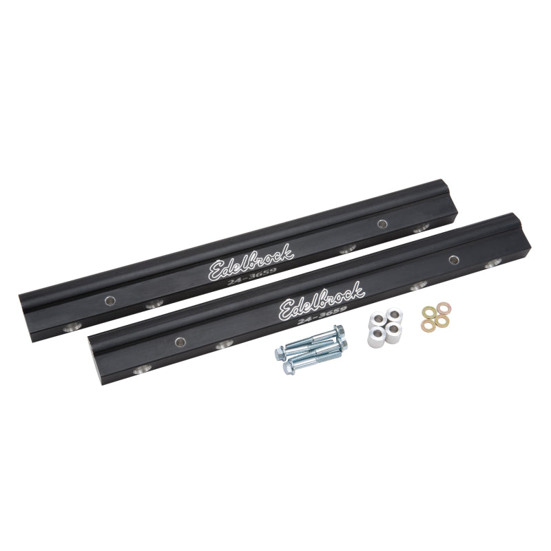 Edelbrock Fuel Rail Kit for Use w/ 70855 BBC Tunnel Ram Manifold (4) -8 An Female Ends-thumbmail-1
