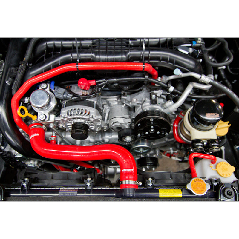 Mishimoto 2015 Subaru WRX Red Silicone Radiator Coolant Ancillary Hoses Kit-thumbmail-9