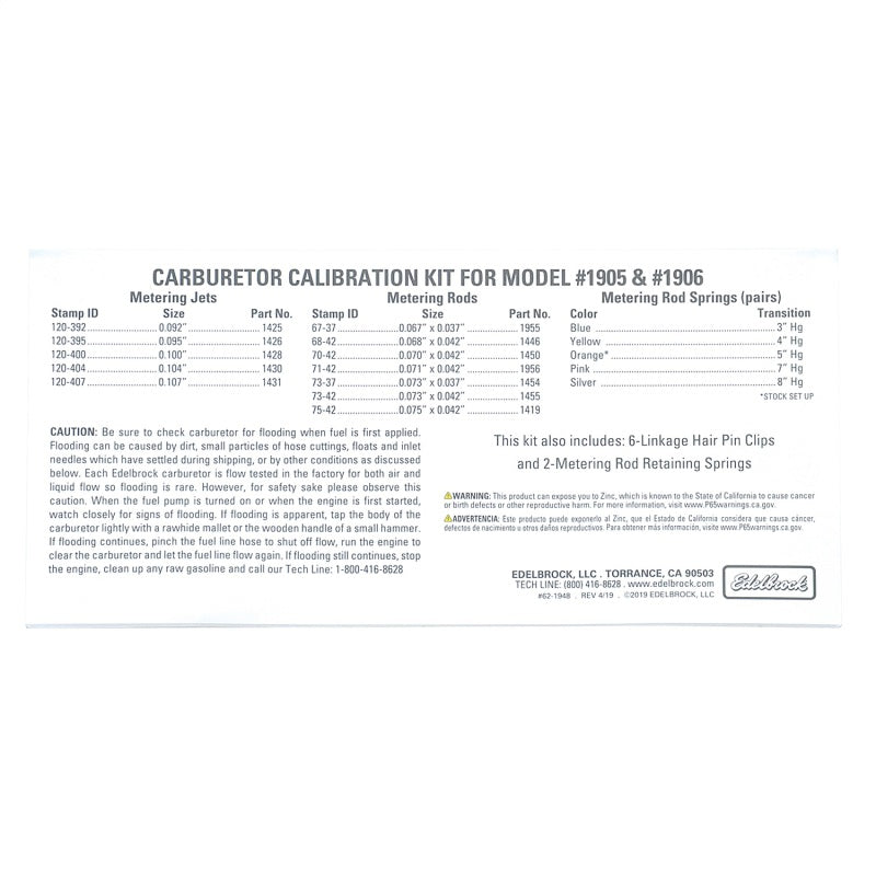 Edelbrock Calibration Kit for 1905 / 1906-thumbmail-7