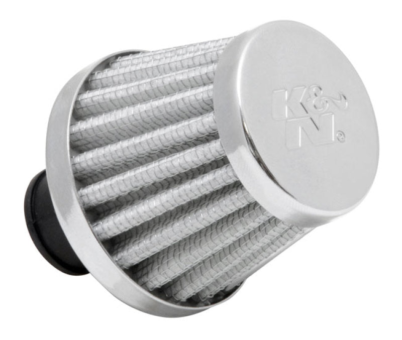 K&N 2in Base OD x .375in Flange ID x 1.75in H Rubber Base Crankcase Vent Filter - White-thumbmail-1
