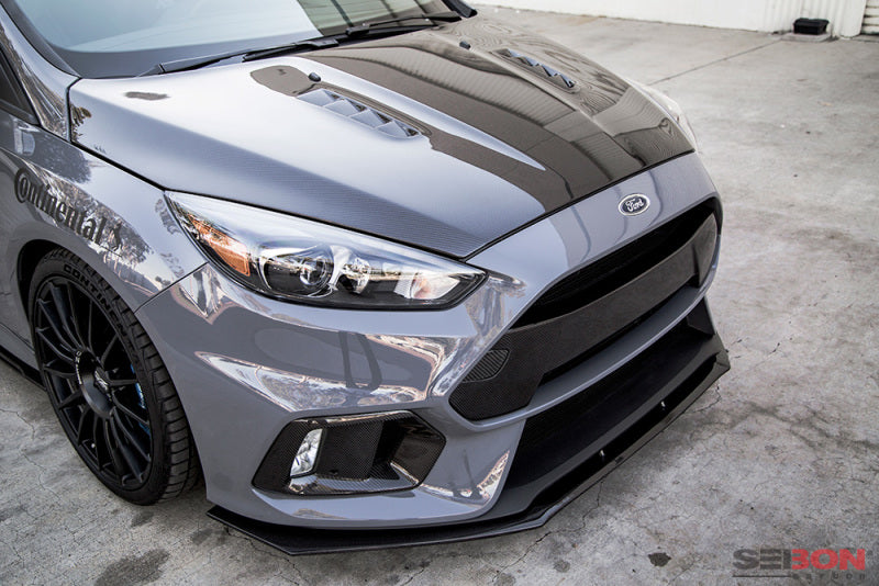 Seibon 16+ Ford Focus RS Carbon Fiber Front Bumper Garnish-thumbmail-3