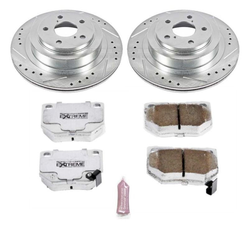 Power Stop 06-07 Subaru Impreza Rear Z26 Street Warrior Brake Kit-thumbmail-1