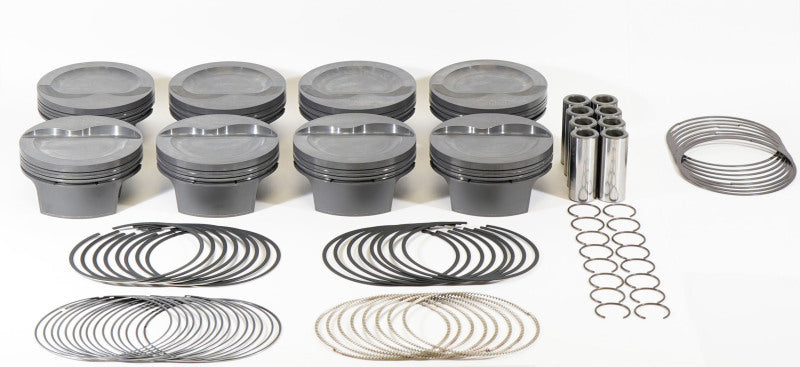 Mahle MS Piston Set SBF 348ci 4.040in Bore 3.4in Stroke 5.4in Rod .927 Pin -16cc 9.0 CR Set of 8-thumbmail-1