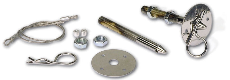 Moroso Chrome Hood Pin Set - 1/2in Diameter - 5in Pin - Steel - 2 Pack-thumbmail-1