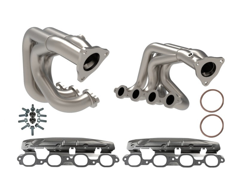 aFe Twisted 304SS Header 2020 Chevy Corvette (C8) 6.2L V8 - Titanium Ceramic Coated-thumbmail-6