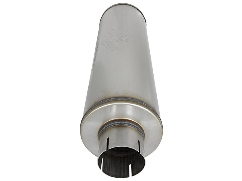 aFe MACH Force-Xp 409 SS Muffler 3-1/2in ID Center/Center x 7in Dia x 24in L - Round Body-thumbmail-3