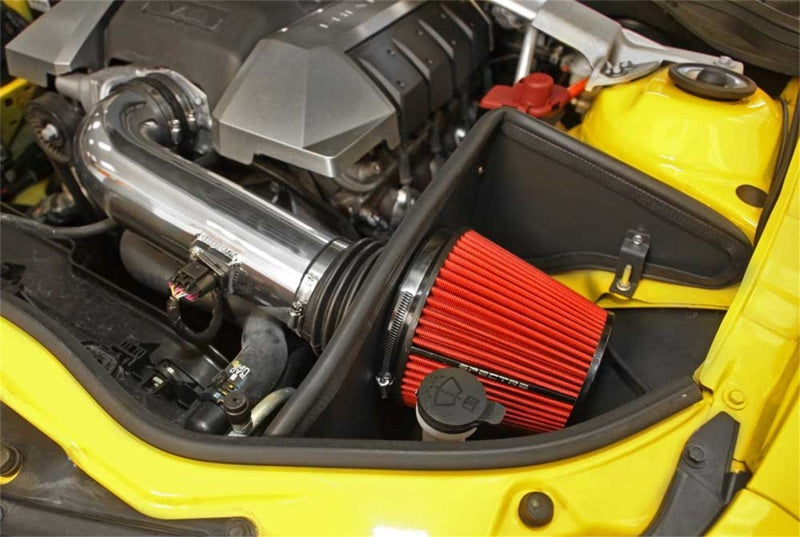 Spectre 10-12 Chevy Camaro V8-6.2L F/I Air Intake Kit - Clear Anodized w/Red Filter-thumbmail-5