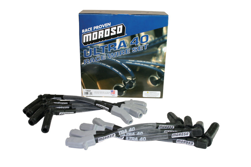 Moroso GM LS Ignition Wire Set - Ultra 40 - Sleeved - (Use w/Part No 68476) - Black-thumbmail-1