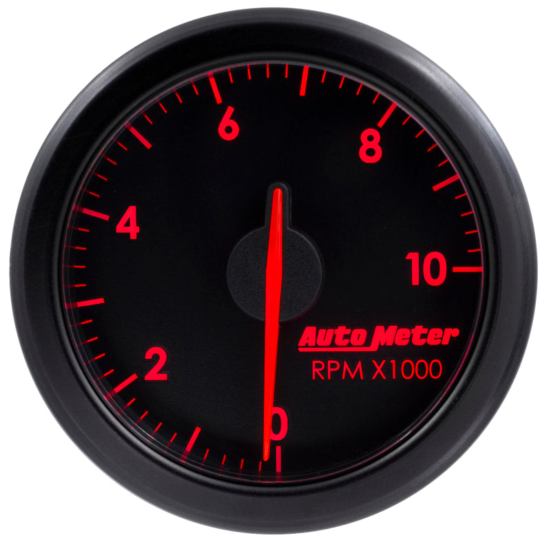 Autometer Airdrive 2-1/6in Tachometer Gauge 0-10K RMP - Black-thumbmail-2