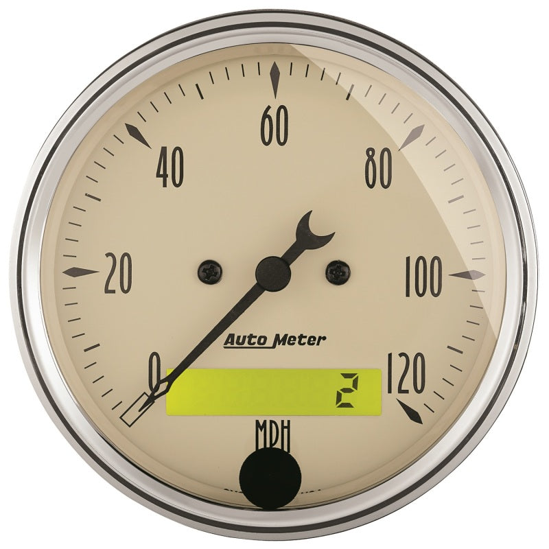 AutoMeter Gauge Kit 5 Pc. 3-1/8in. & 2-1/16in. Elec. Speedometer Antique Beige-thumbmail-2