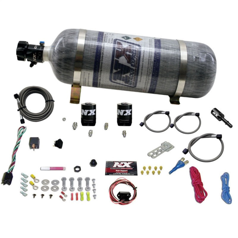 Nitrous Express 11-15 Ford Mustang GT 5.0L Coyote Single Nozzle Nitrous Kit (35-150HP) w/Comp Bottle-thumbmail-1