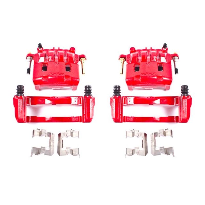 Power Stop 16-17 Subaru Crosstrek Front Red Calipers w/Brackets - Pair-thumbmail-1