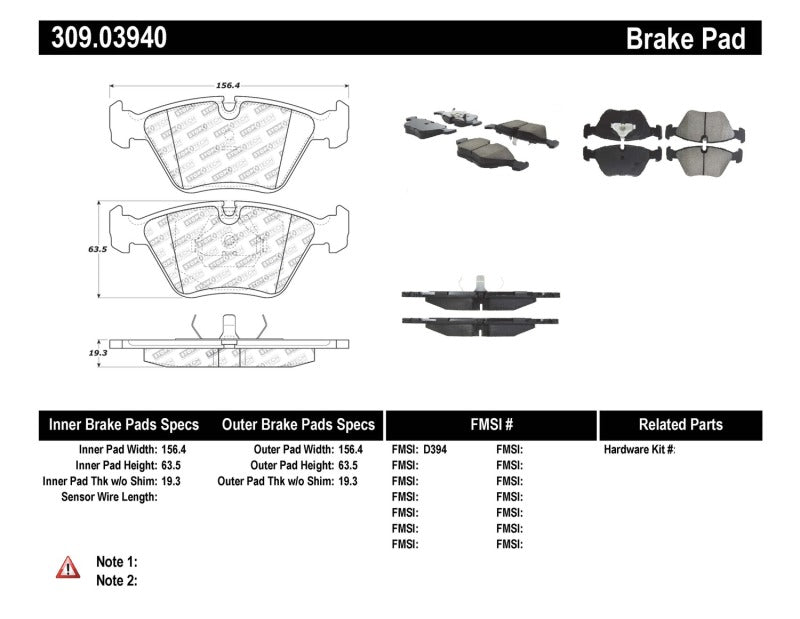 StopTech 95-99 BMW M3 / 01-07 M3 E46 / 89-93 M5 / 98-02 Z3 M series / 93-95 530 Front Brake Pads-thumbmail-6