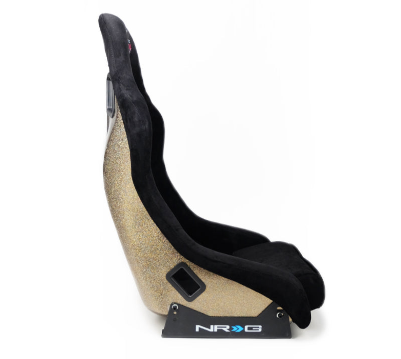 NRG FRP Bucket Seat ULTRA Edition - Medium (Black Alcantara/Gold Glitter Back)-thumbmail-3