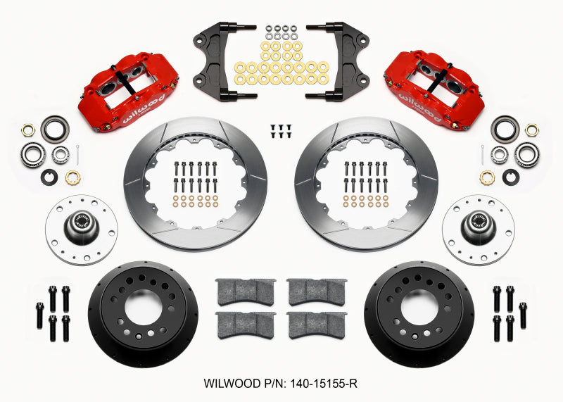 Wilwood Narrow Superlite 6R Front Hub Kit 12.88in Red WWE ProSpindle (5x4.75in 5x5.00in Hub)-thumbmail-1