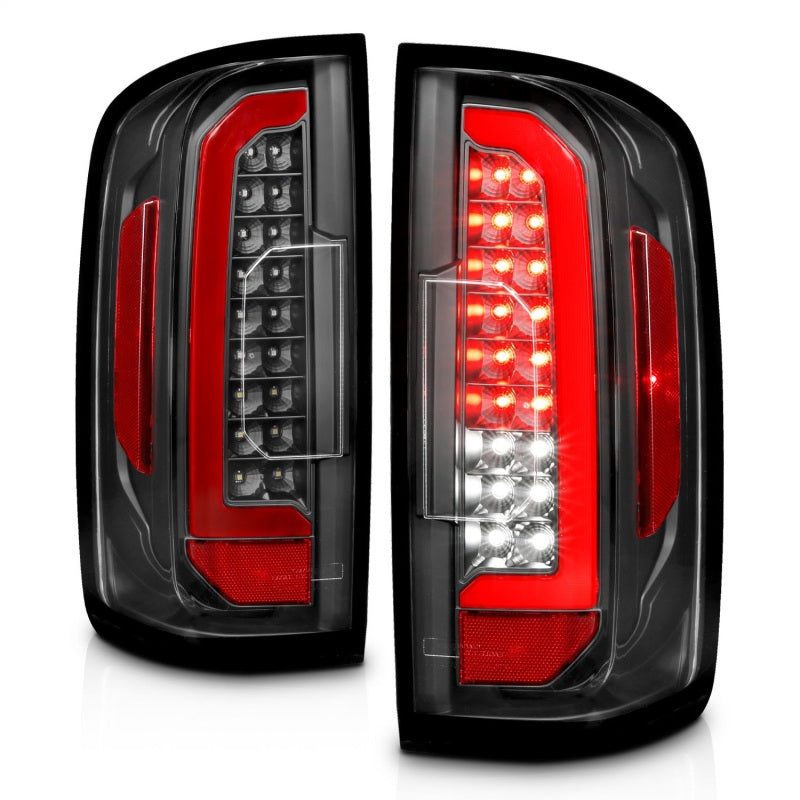 ANZO 15-21 Chevrolet Colorado Full LED Tail Lights w/ Red Lightbar Black Housing Clear Lens-thumbmail-4