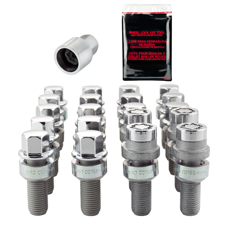McGard 5 Lug Hex Install Kit w/Locks (Radius Seat Bolt) M14X1.5 / 17mm Hex / 28.1mm Shank L - Chrome-thumbmail-6