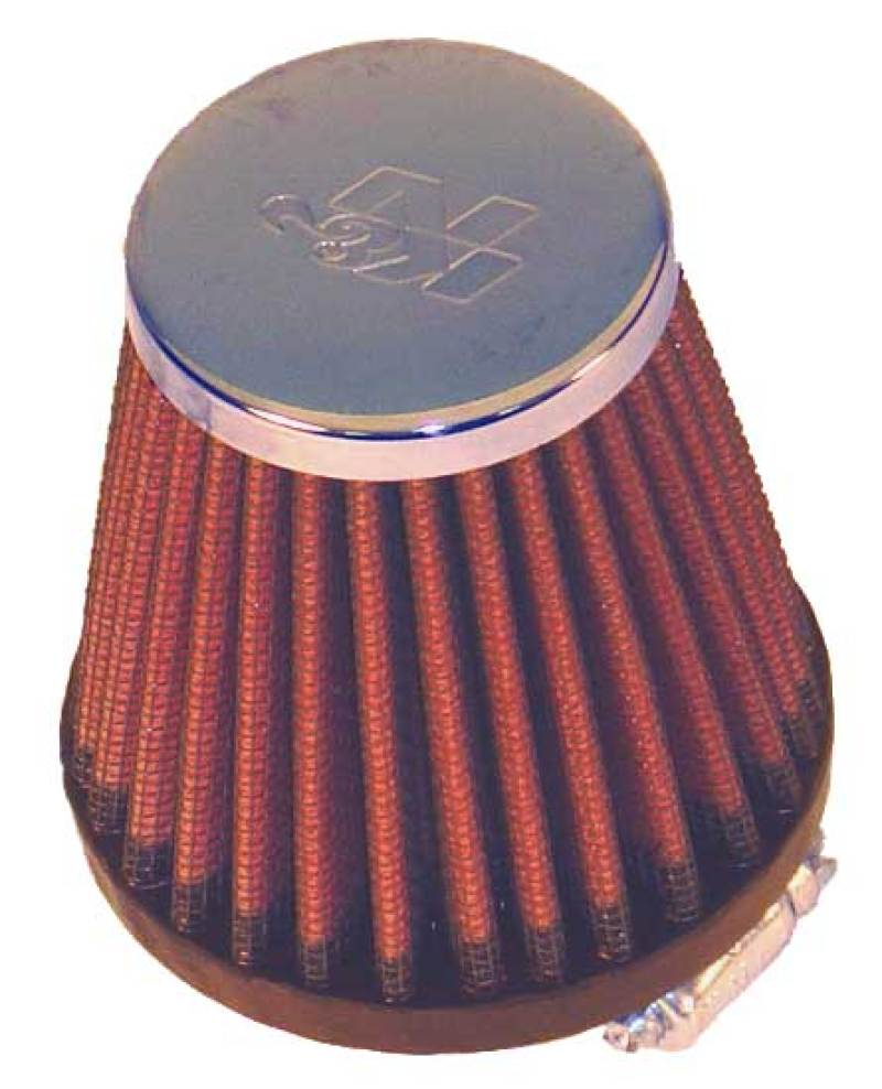 K&N Universal Round Tapered Chrome Filter 1.563in Flange ID x 3in Base OD x 2in Top OD x 3in H-thumbmail-2