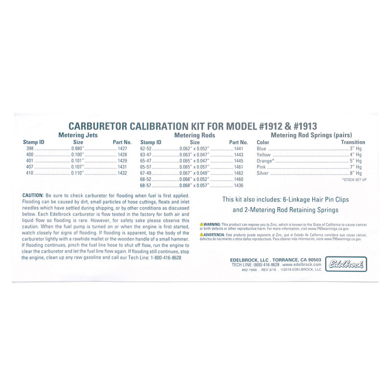 Edelbrock Calibration Kit for 1912 / 1913-thumbmail-6