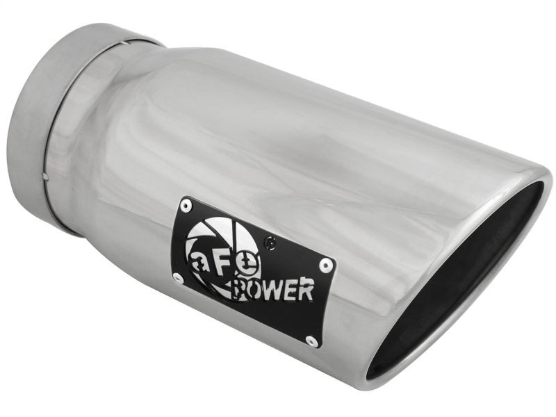 aFe Diesel Exhaust Tip Bolt On Polished 5in Inlet x 6in Outlet x 12in Long-thumbmail-1