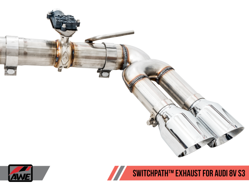 AWE Tuning Audi 8V S3 SwitchPath Exhaust w/Chrome Silver Tips 102mm-thumbmail-3