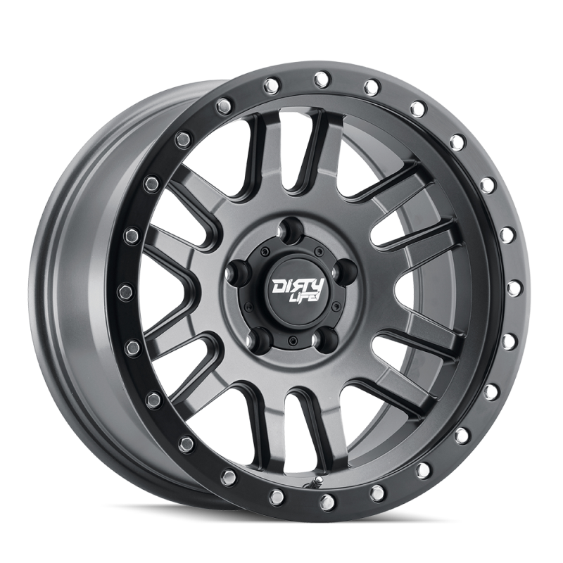 Dirty Life 9309 Canyon Pro 17x9/6x139.7 BP/0mm Offset/106mm Hub Satin Graphite Whl - Beadlock-thumbmail-1