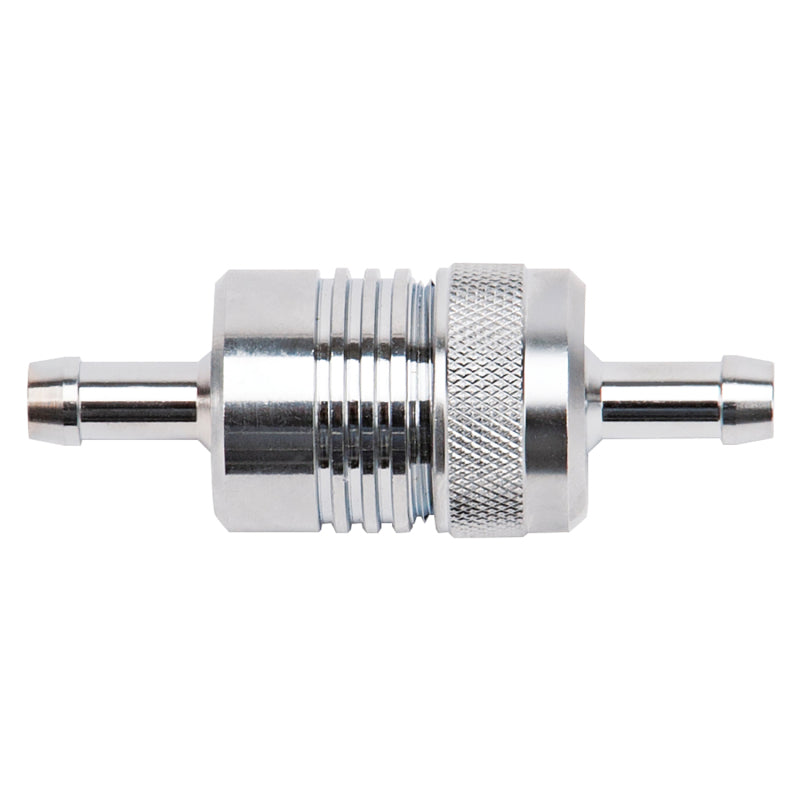 Russell Performance Chrome Street Fuel Filter (3in Length 1-1/8in diameter 5/16in inlet/outlet)-thumbmail-1