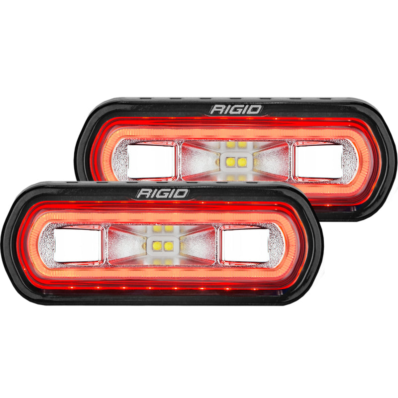 Rigid Industries SR-L Series Surface Mount LED Spreader Pair w/ Red Halo - Universal-thumbmail-1