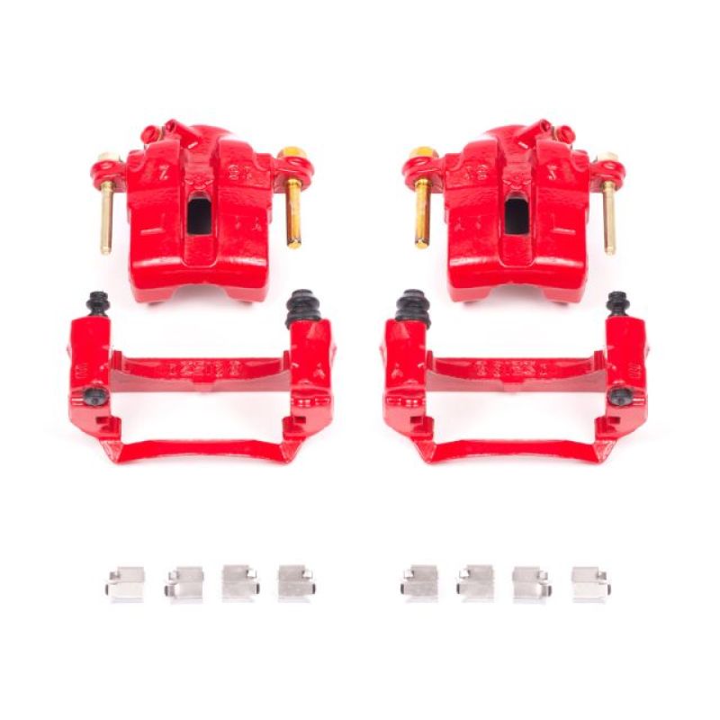 Power Stop 94-97 Mazda Miata Front Red Calipers w/Brackets - Pair-thumbmail-1