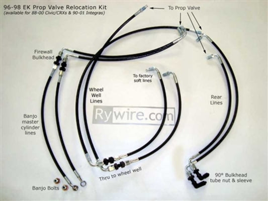 Rywire Proportion Valve Relocation Kit (Drop Ship Only - On PO Note Vehicle and Master Cyl Type)
