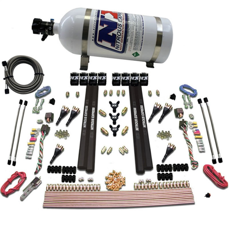 Nitrous Express 6 Cyl SX2 Dual Stage Nozzle Nitrous Kit w/10lb Bottle-thumbmail-2